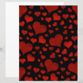 Bold Red Hearts Over Black Valentine's Day Paper (正面/裏面)