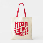 Bold Red High School Teacher   トートバッグ (裏面)