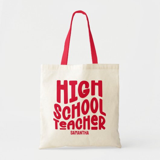 Bold Red High School Teacher   トートバッグ (正面)
