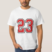 Bold Red Jersey Number 23 Tシャツ (正面)