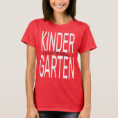 Bold Red Kindergarten Typography Back to School T Tシャツ (正面)