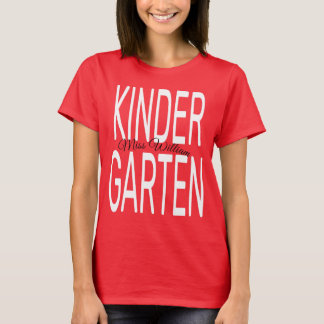 Bold Red Kindergarten Typography Back to School T Tシャツ