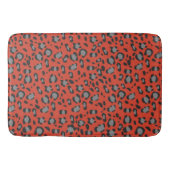 Bold Red Leopard Animal Print Glam 1 バスマット (正面)