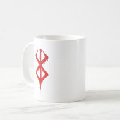 Bold Red Symbol Mug – Minimalist Graphic Design コーヒーマグカップ (正面左)