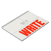 Bold Red Typographic Notebook Journal ノートブック (左側)