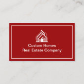 Bold Red White Real Estate Company House 名刺 (裏面)