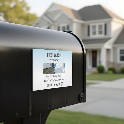 Bold Residential Pressure Washing Overlay マグネット名刺