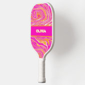 Bold Retro 70s Sun Pickleball Paddle ピックルボールラケット (左)