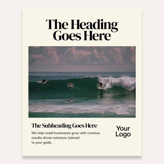 Bold Retro Editorial Photo Business Flyer チラシ