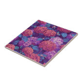 Bold Retro Hydrangeas  Tiles  For Artful Floors タイル (側面)