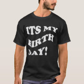 Bold Retro “It’s My Birthday” Design Tシャツ (正面)