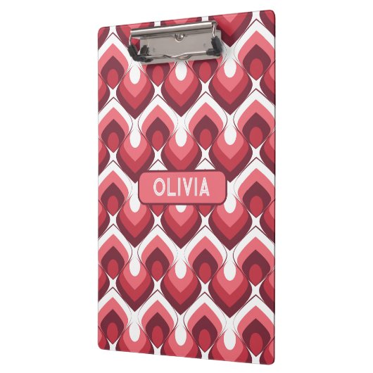 Bold Retro Modern Motif in Pinks クリップボード (左)