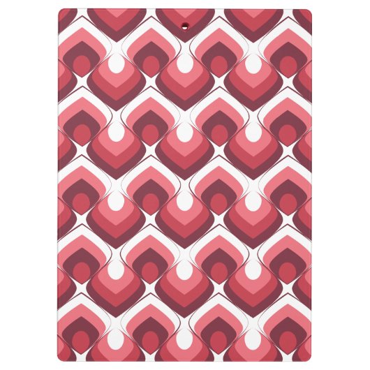 Bold Retro Modern Motif in Pinks クリップボード (裏面)