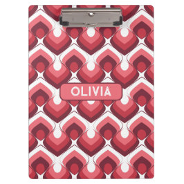 Bold Retro Modern Motif in Pinks クリップボード