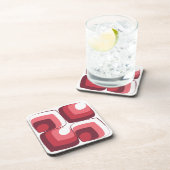 Bold Retro Modern Motif in Pinks コースター (右側)