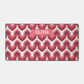 Bold Retro Modern Motif in Pinks デスクマット (正面)