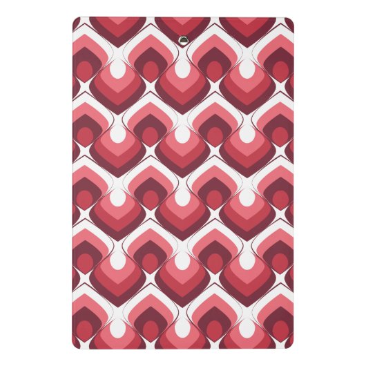 Bold Retro Modern Motif in Pinks ミニクリップボード (裏面)