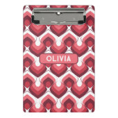Bold Retro Modern Motif in Pinks ミニクリップボード (正面)
