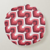 Bold Retro Modern Motif in Pinks ラウンドクッション (裏面)