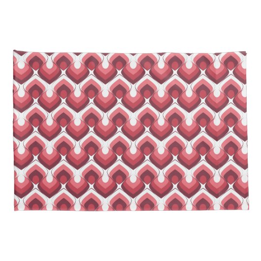 Bold Retro Modern Motif in Pinks 枕カバー (裏面-右)