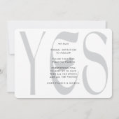 Bold Retro Modern Open Bar FullBleed Photo Wedding セーブザデート (裏面)