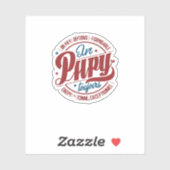 Bold Retro Papy Circle Typography シール (シート)