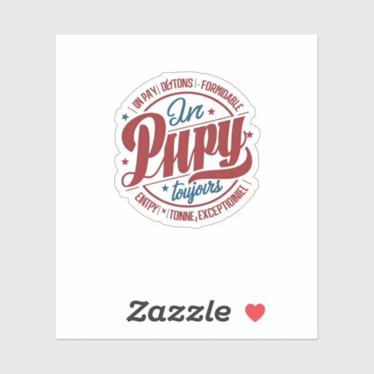 Bold Retro Papy Circle Typography シール (シート)