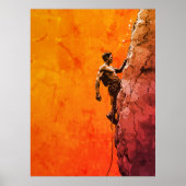 Bold Rock Climber Wall Art ポスター (正面)