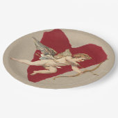 Bold Romance Classics Red Heart Angel Bow & Arrow  ペーパープレート (アングル)