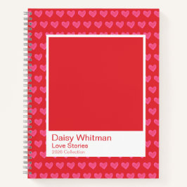 Bold Romantic Red Hearts Notebook ノートブック