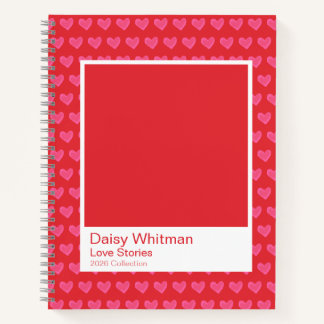 Bold Romantic Red Hearts Notebook ノートブック