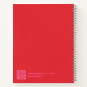 Bold Romantic Red Hearts Notebook ノートブック (裏面)