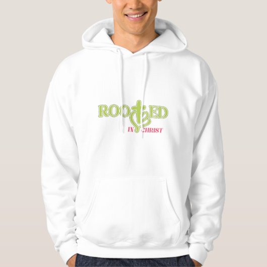 Bold Rooted in Christ Bible Verse Hoodie パーカ (正面)