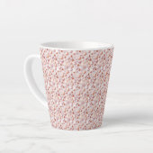 Bold Rose Gold Hearts Small Ceramic Latte Mug カフェラテマグ (左アングル)