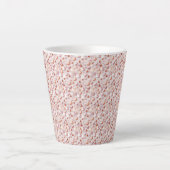 Bold Rose Gold Hearts Small Ceramic Latte Mug カフェラテマグ (正面)