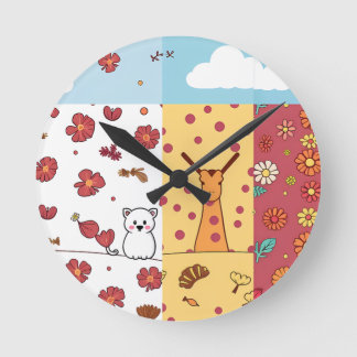 Bold Rules: A Clear, Striking Message ラウンド壁時計