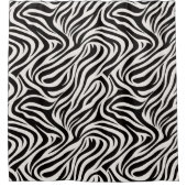 Bold Safari Zebra Print Bathroom Curtain シャワーカーテン (正面)
