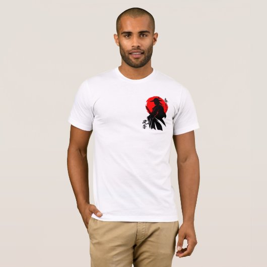Bold Samurai Art for Martial Arts Fans Tシャツ (正面フル)