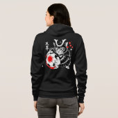 Bold Samurai Cat Hoodie for Women パーカ (裏面フル)
