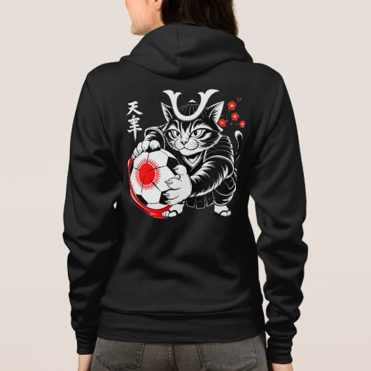 Bold Samurai Cat Hoodie for Women パーカ (裏面)