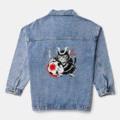 Bold Samurai Cat Jackets for Women デニムジャケット (裏面)