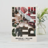 Bold Save the Date Photo Frame Sand Wedding 招待状 (スタンド正面)