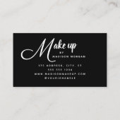 Bold Script Black and White Photo Makeup 名刺 (裏面)