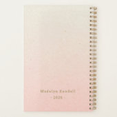 Bold Script Typography Pink & Gold Personalized プランナー手帳 (裏面)