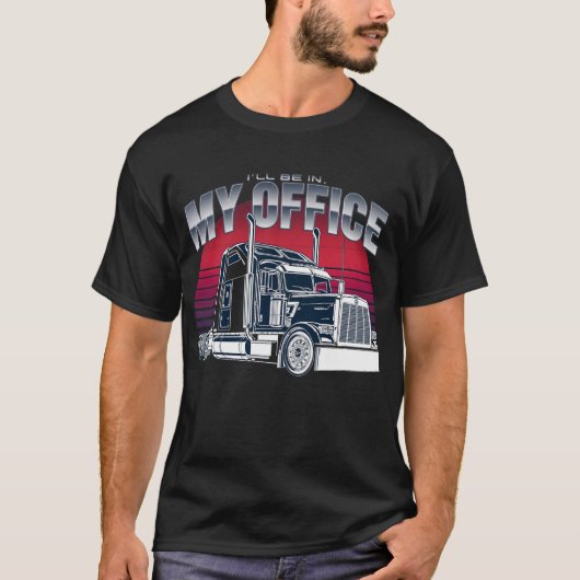 Bold Semi-Truck Graphic Design Artwork Tシャツ (正面)