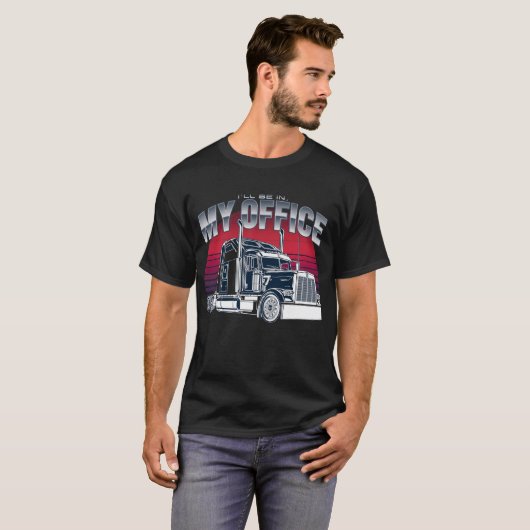 Bold Semi-Truck Graphic Design Artwork Tシャツ (正面フル)