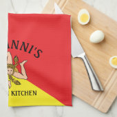 Bold Sicily Sicilian Flag  Red and Yellow キッチンタオル (四つ折り)