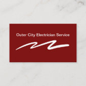 Bold Simple Electrician Business Cards 名刺 (正面)