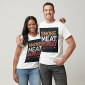 Bold Smoke Meat Repeat Typography Tshirt Tシャツ (ユニセックス)
