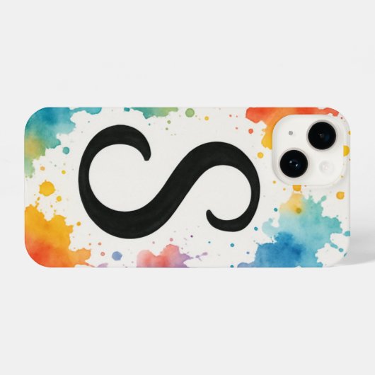 “Bold Splash Art Phone Cover with Striking Trendy iPhoneケース (裏面横)